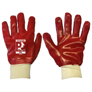 Picture of PREDATOR RED PVC DEEP KNIT WRIST GLOVE