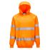 Picture of PORTWEST HI-VIS HOODED SWEATSHIRT