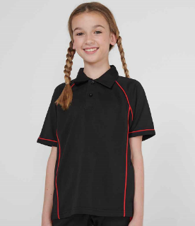 Picture of Finden & Hales Kids Coolplus Performance Piped Polo Shirt