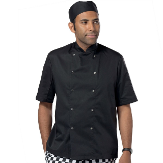 Picture of CHEF JACKET L/W SHORT SLEEVE PRESS STUD