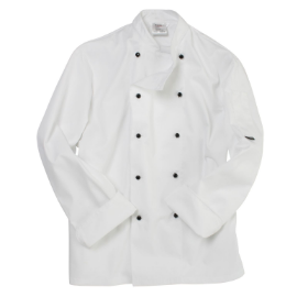 Show details for CHEF JACKET LONG SLEEVE + BLACK STUD BUTTON Picture of CHEF JACKET LONG SLEEVE + BLACK STUD BUTTON