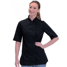 Show details for LADIES SHORT SLEEVE CHEF JACKET Picture of LADIES SHORT SLEEVE CHEF JACKET