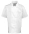 Picture of Premier Unisex Short Sleeve Stud Front Chef's Jacket