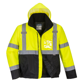 Show details for HI VIS TWO-TONE BOMBER JACKET Picture of HI VIS TWO-TONE BOMBER JACKET