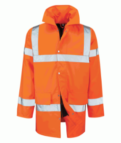 Show details for HI VIS 3/4 LENGTH JACKET ORANGE Picture of HI VIS 3/4 LENGTH JACKET ORANGE