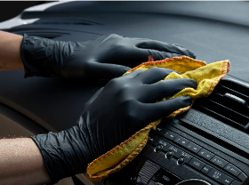 Show details for BOLD BLACK NITRILE DISPOSABLE GLOVE Picture of BOLD BLACK NITRILE DISPOSABLE GLOVE