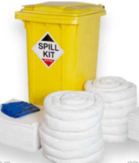 Picture of 240 LITRE CHEMICAL SPILL KIT YELLOW WHEELIE BIN