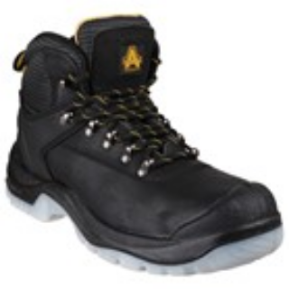 Picture of AMBLERS SAFETY BLACK CRAZY HORSE, DEEP PADDED HIKER WITH PU SCUFF CAP