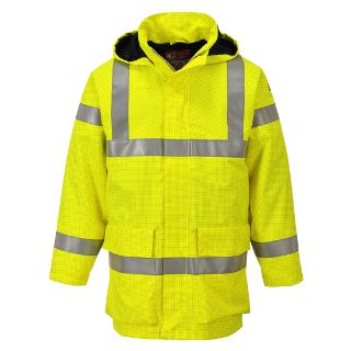 Picture of PORTWEST BIZFLAME RAIN HI-VIS MULTI LITE JACKET 