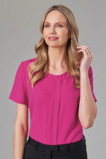 Picture of BROOK TAVERNER VERONA SHORT SLEEVE CREPE BLOUSE