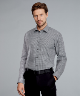 Picture of DISLEY BLACK AND WHITE GINGHAM L/S SHIRT