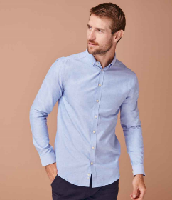 Show details for HENBURY MODERN LONG SLEEVE SLIM FIT OXFORD SHIRT Picture of HENBURY MODERN LONG SLEEVE SLIM FIT OXFORD SHIRT