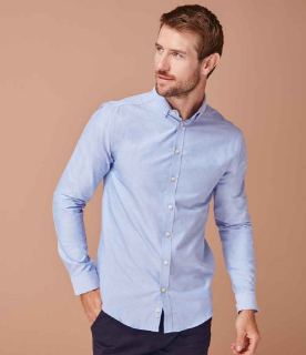 Picture of HENBURY MODERN LONG SLEEVE SLIM FIT OXFORD SHIRT