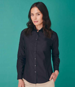 Show details for HENBURY LADIES MODERN LONG SLEEVE REGULAR FIT OXFORD SHIRT Picture of HENBURY LADIES MODERN LONG SLEEVE REGULAR FIT OXFORD SHIRT
