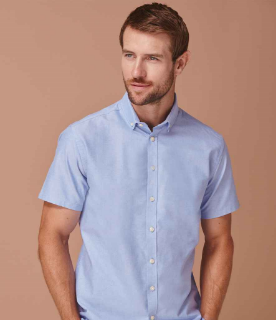 Picture of HENBURY MODERN SHORT SLEEVE REGULAR FIT OXFORD SHIRT