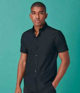 Picture of HENBURY MODERN SHORT SLEEVE SLIM FIT OXFORD SHIRT