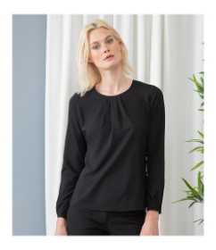 Show details for HENBURY LADIES PLEAT FRONT LONG SLEEVE BLOUSE Picture of HENBURY LADIES PLEAT FRONT LONG SLEEVE BLOUSE