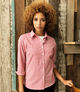 Picture of PREMIER LADIES GINGHAM LONG SLEEVE SHIRT