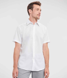 Picture of Russell Collection Men's Short Sleeve Easy Care Tailored Oxford Shirt