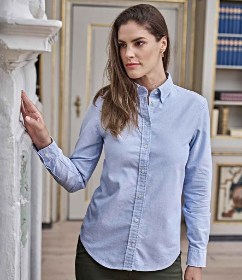 Show details for TEE JAYS LADIES PERFECT LONG SLEEVE OXFORD SHIRT  Picture of TEE JAYS LADIES PERFECT LONG SLEEVE OXFORD SHIRT