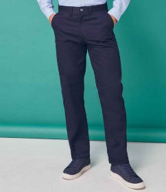 Show details for HENBURY MEN'S 65/35 FLAT FRONTED CHINO TROUSERS Picture of HENBURY MEN'S 65/35 FLAT FRONTED CHINO TROUSERS