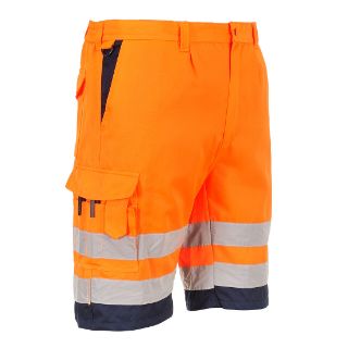 Picture of PORTWEST HI VIS POLY-COTTON SHORTS