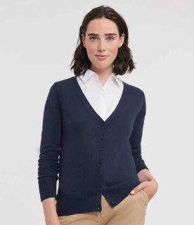 Picture of Russell Collection Ladies V Neck Knitted Cardigan