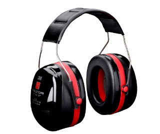 Picture of PELTOR OPTIME 3 EARMUFF HEADBAND BLACK/RED