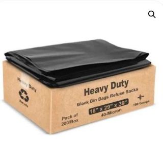 Picture of BLACK SACKS 18X29X39 160G(40MIC) PK200  