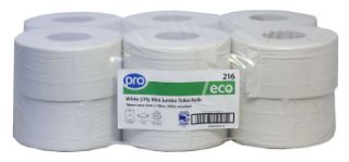 Picture of PROFESSIONAL HYGIENE MINI JUMBO TOILET ROLL 3" CORE (12X150M)