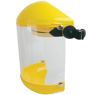 Picture of YELLOW BROWGUARD & C/GD C/W 20CM ACETATE VISOR 