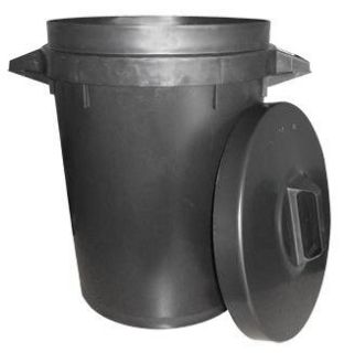 Picture of BM199 BLACK DUSTBIN 90 LITRE