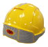 Picture of EVOLITE MICROPEAK VENTED YLW HELMET- WHEEL RACHET LINESMAN - CR2 DECALS 